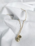 Mother Mary Pendant Necklace with Pearls