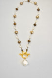 Tri-colored Fresh Water Pearl Necklace