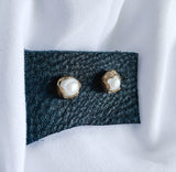 Freshwater Pearl and Gold Earrings