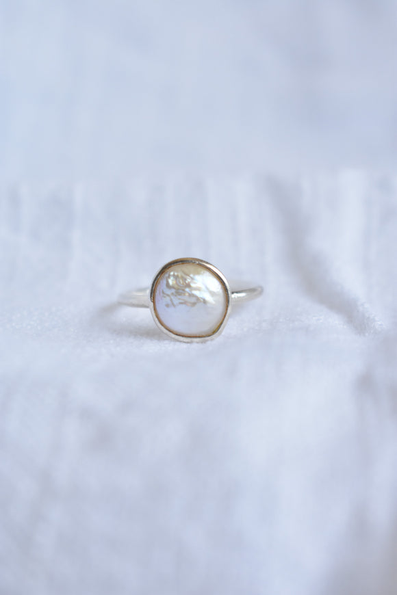 Mother of Pearl Accent Ring