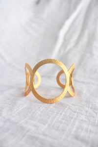 Circular Gold Cuff Bracelet