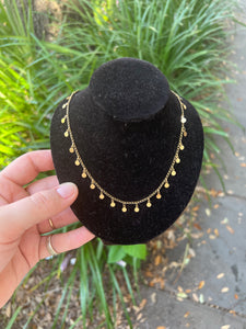 Gold Fringe Station Necklace