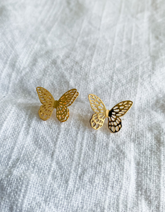 Cutout Butterfly Stud Earrings